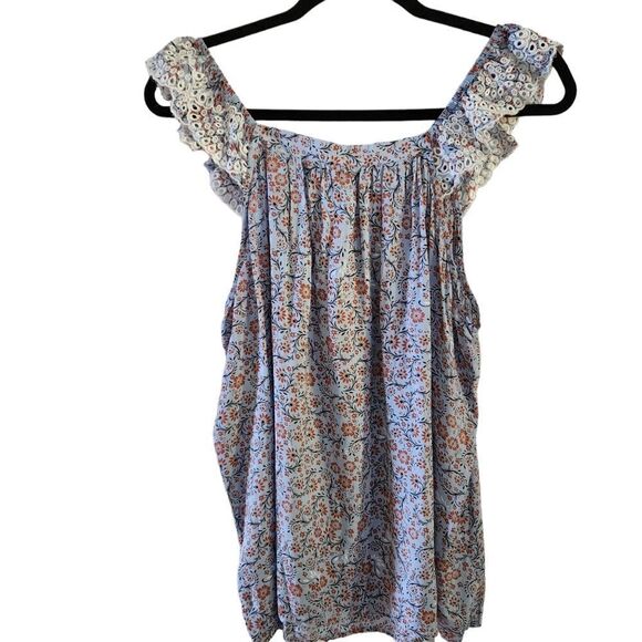 Fever Printed Off The Shoulder Rayon Tank Top Size Large - Picture 8 of 8